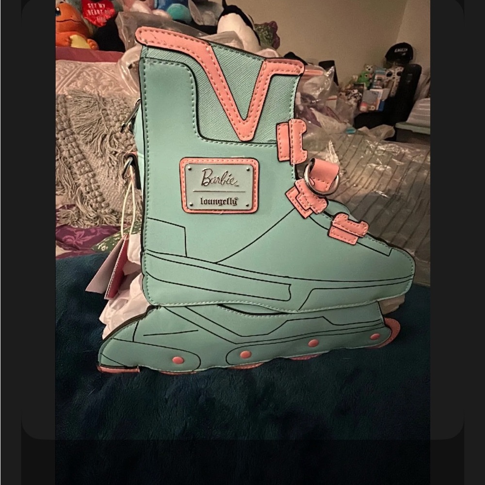 Loungefly Barbie Mint and Pink Ice Skate Bag